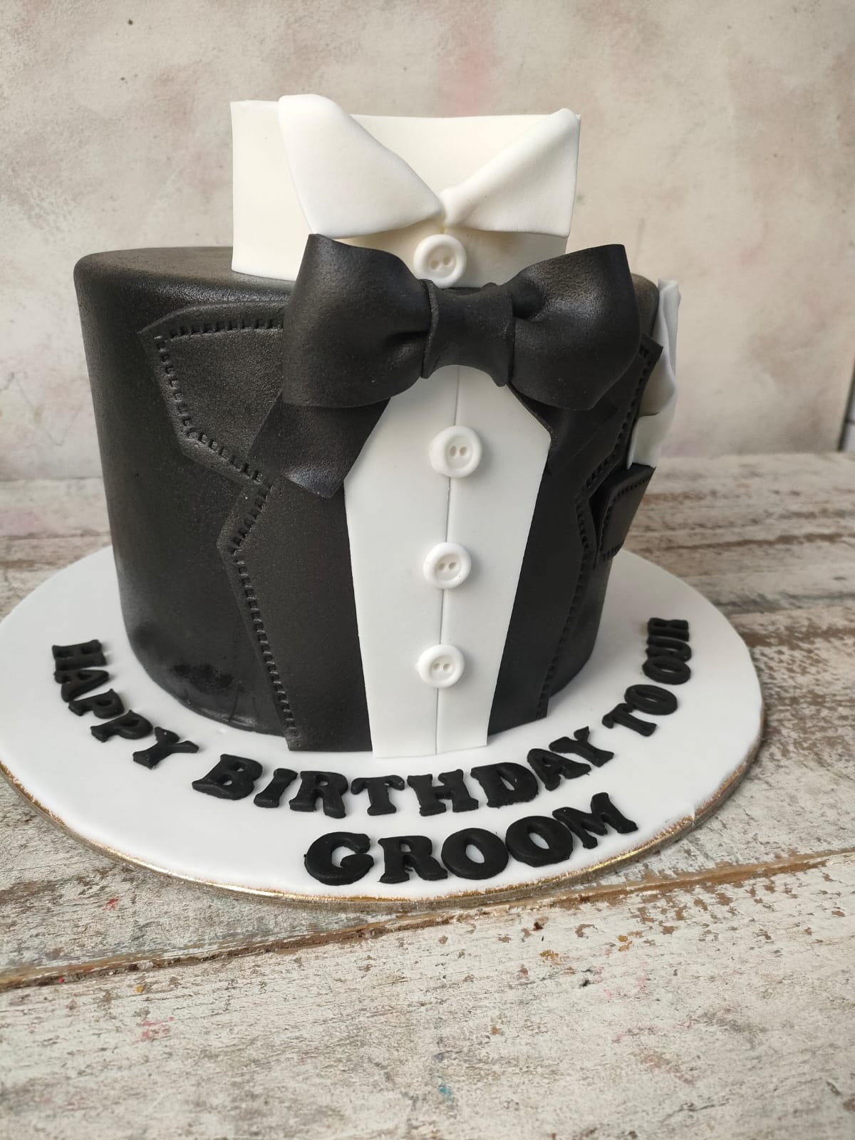 Tuxedo Birthday Cake