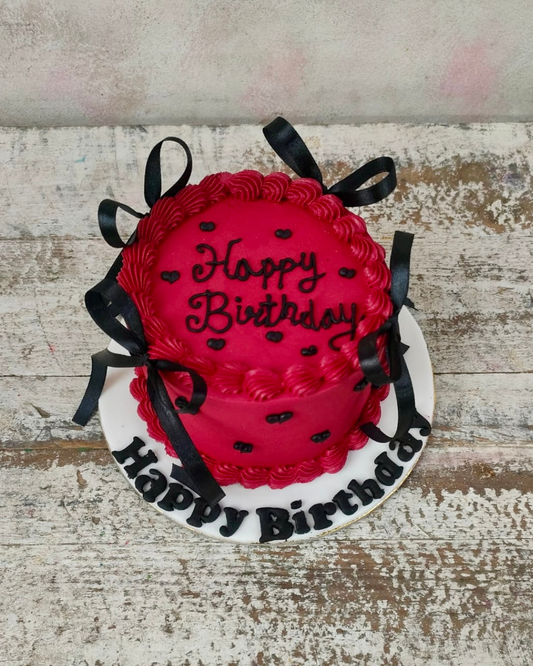 Classic Ribbon Birthday Cake